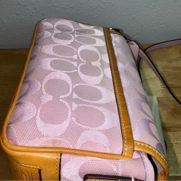 Coach Pink and Tan Crossbody Bag - Picture 13 of 16